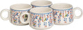 Servo Best Handmade Cermaic Tea Cup Set of 4-5 Oz Small Cups for Espresso, Cappuccino, Tea, Chai – Dishwasher & Microwave Safe – Gift Set for Coffee Lovers, Kitchen, Home, Office - Floral Print