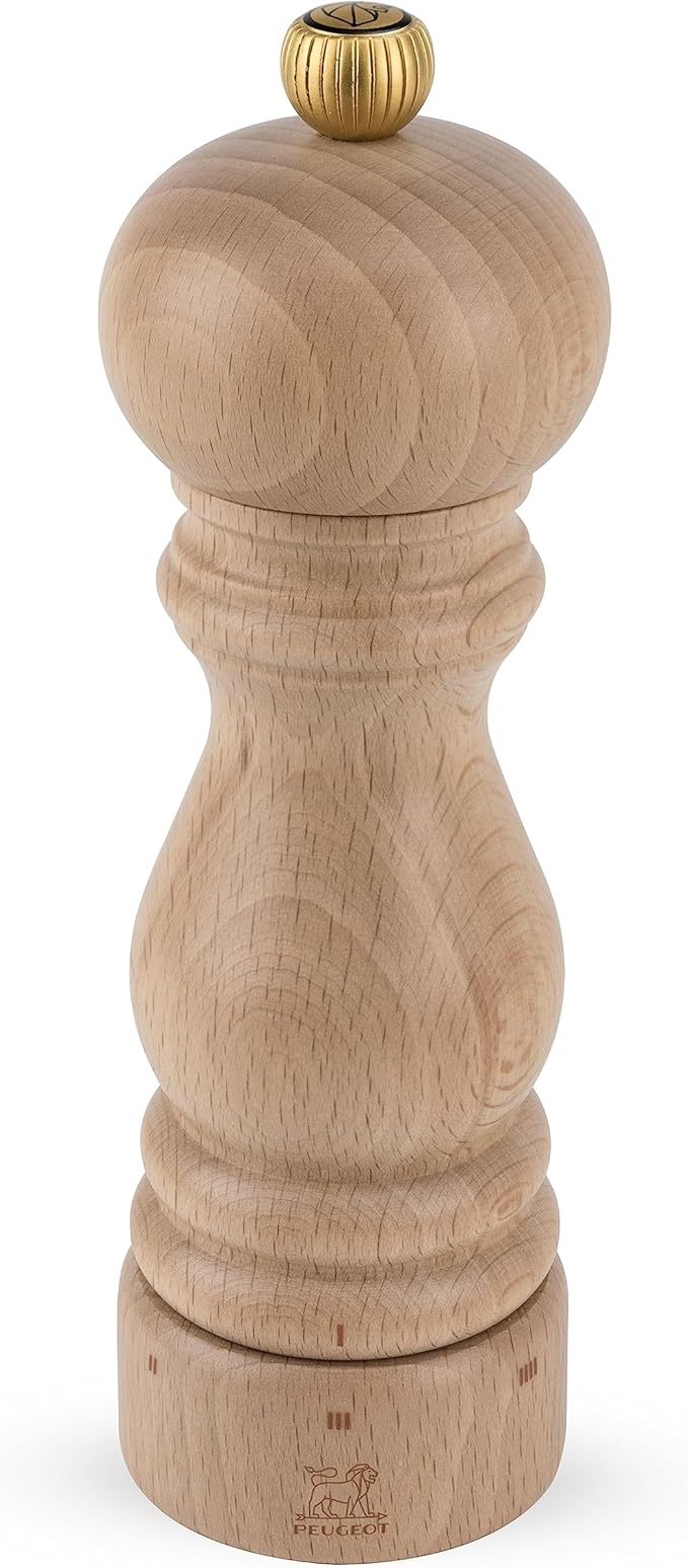 u'Select manual pepper mill in natural wood, 18 cm