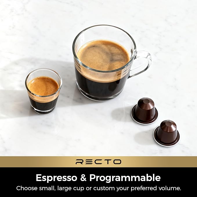 CHULUX RectoCafé Espresso Machine for Nespresso Original Capsule Pod, 20 Bar Professional Italian Pump Coffee Machine, Extra Mini Espresso Maker for Home & Office, Mystic Gray