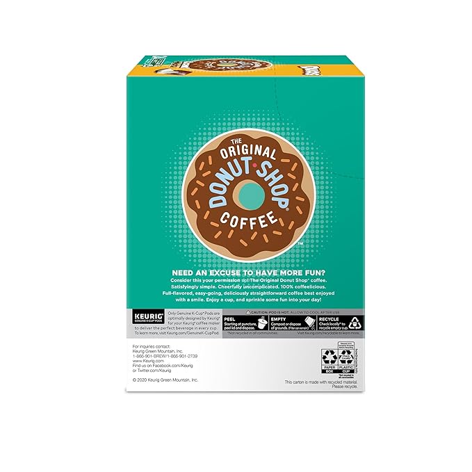 The Original Donut Shop Duos Coconut + Mocha Keurig Single-Serve K-Cup Pods, Medium Roast Coffee, 96 Count
