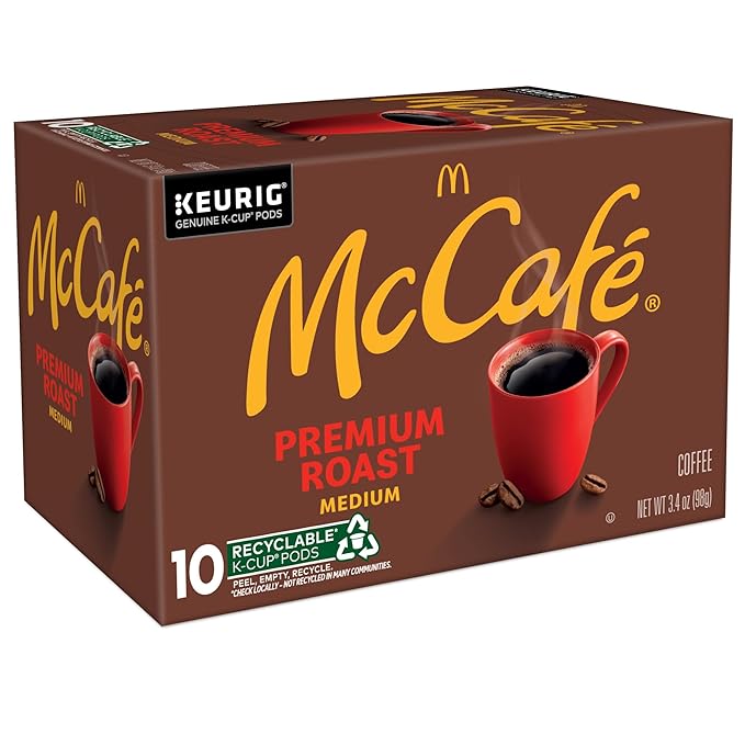 McCafe Premium Roast Coffee, Single Serve Keurig K-Cup Pods, Medium Roast, 60 Count, (6 Packs of 10)