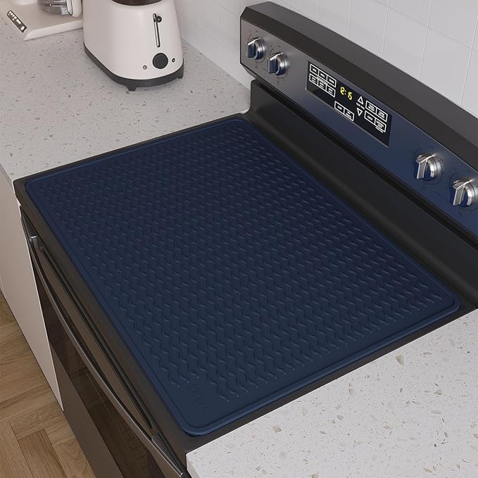 XiFEO Stove Top Covers for Electric Stove, Food Grade Heavy Duty Silicone Glass Stove Top Cover Protector, Induction Cooktop Protector, Heat Resistant Range Ceramic Stove Top Covers Mat, Oven Cover