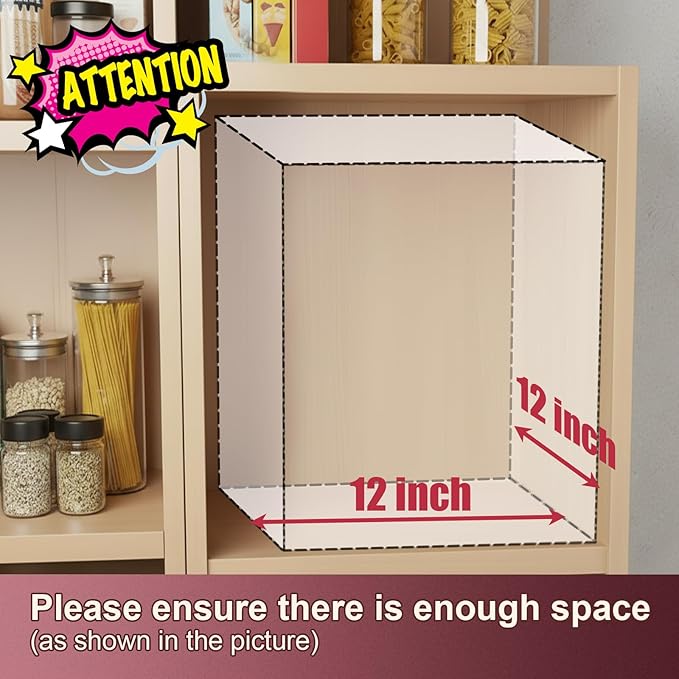Ynelyase 2 Tier Lazy Susan Organizer Clear Turntable for Cabinet Bathroom Countertop and Pantry with Large Spice Rack (11 Inch, White)