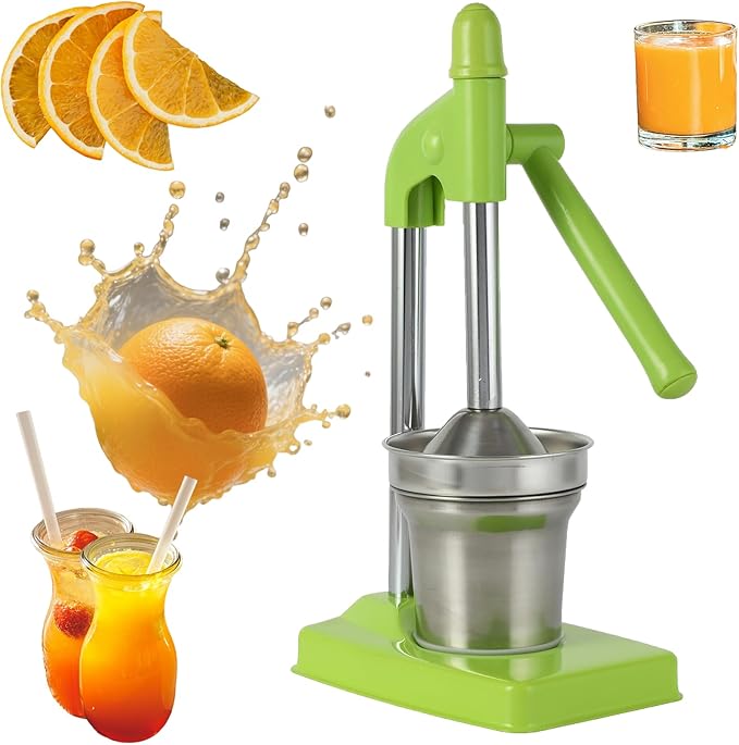Cast Iron Juicer, Cast Iron Juicer Hand Press, Heavy Duty Hand Press Juice Extractor for Fresh Lemonade Orange Juice, Home and Kitchen Essentials, Easy to Use
