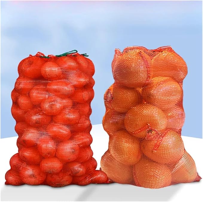 50Pcs Thickening Mesh Woven Bag Package Fruits Vegetables Mesh Storage Bags(35x65cm)