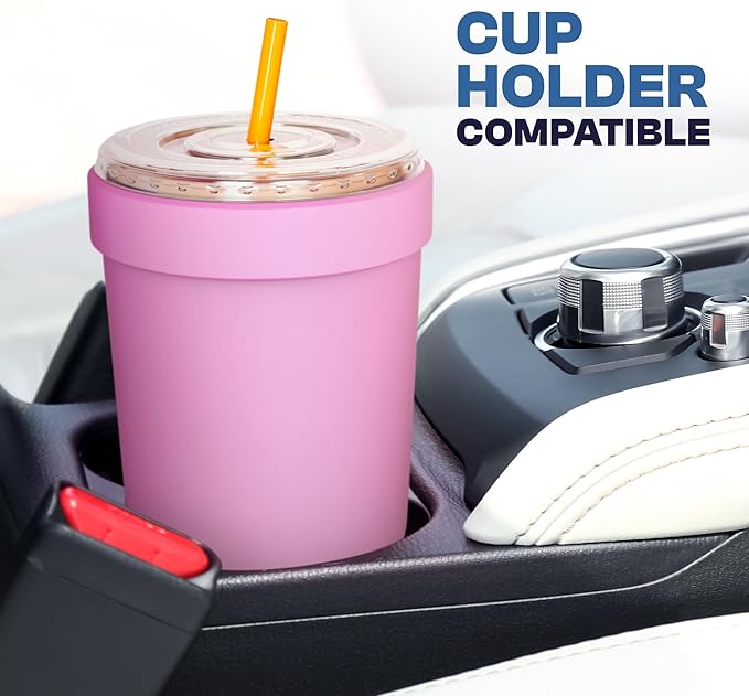 Frost Buddy Togo Buddy 30 oz Stainless Steel Vacuum Insulated Tumbler To Go Coffee Cup – Iced Coffee Sleeve, Travel Mug, Thermal Cup for Hot & Cold Drinks, Dunkin Cup (Watermelon Kiss)