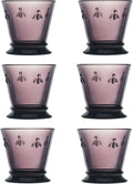 La Rochere Bee Aubergine Tumbler Set/6 - La Rochere Bee Glassware Sets
