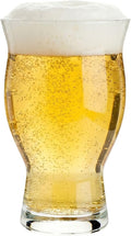 Restaurantware-16 Ounce Craft Beer Glasses, Set Of 6 Flared Stout Beer Glasses - Fine-Blown, Tempered Rim, Narrow Base, Dishwashable, Clear Glass, Lead-Free, For Beers, Ales, or Cocktails