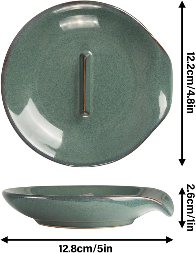 Egg Cracker Spoon Holder, Spoon Rest for Kitchen, Ceramic Spoon Holder for Stove Top, Cooking Spoon Holder,Heat Resistant Utensil Rest for Countertop, Dishwasher Safe