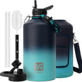 DYSANKY Gallon Insulated Water Bottle with Portable Carrier Bag for Outdoor