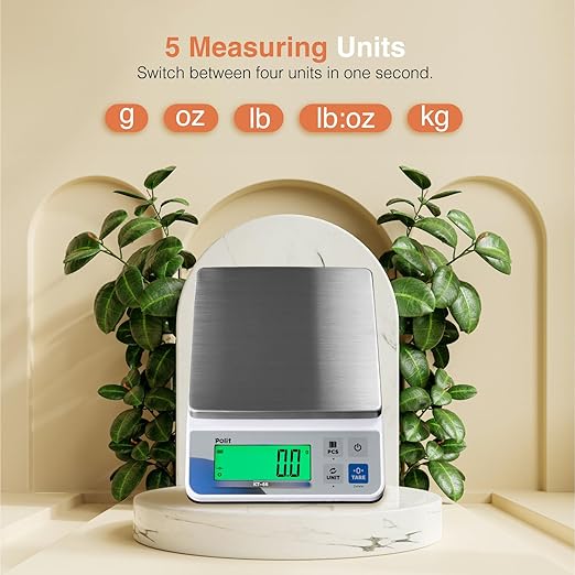 Polit Precision Scale Set (2-Pack) | KT-66 30lb/13kg Kitchen Food Scale + Brewly White 6.6lb/3kg Espresso Coffee Scale | Digital Baking & Pour-Over Weighing Bundle