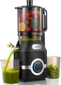 Reemix Juicer Machine with Large Feed Chute, Slow Masticating juicer with Dual Safety Locks - Easy to Clean, Detachable Parts, Fruit & Veggie Juicer for Home