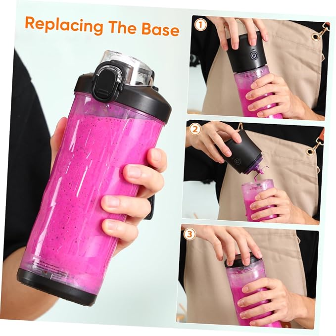 SHOWERORO Compact Electric Juicer Flap-top Travel Bottle Mini Mixer Fresh Juice Cup