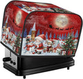 Christmas Santa Claus Xmas Decor Toaster Cover 2 Slice Dust and Fingerprint Protection Toaster Bread Maker Covers Washable Kitchen Small Appliance Covers for Kitchen Accessories Decor Bakeware Gift