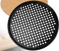 13 Inch Pizza Pan with Baking Pape - for Breville Oven Replacement Parts Perforated Round Pizza Tray, Compatible with Breville Smart Oven BOV800 and BOV845（Black）