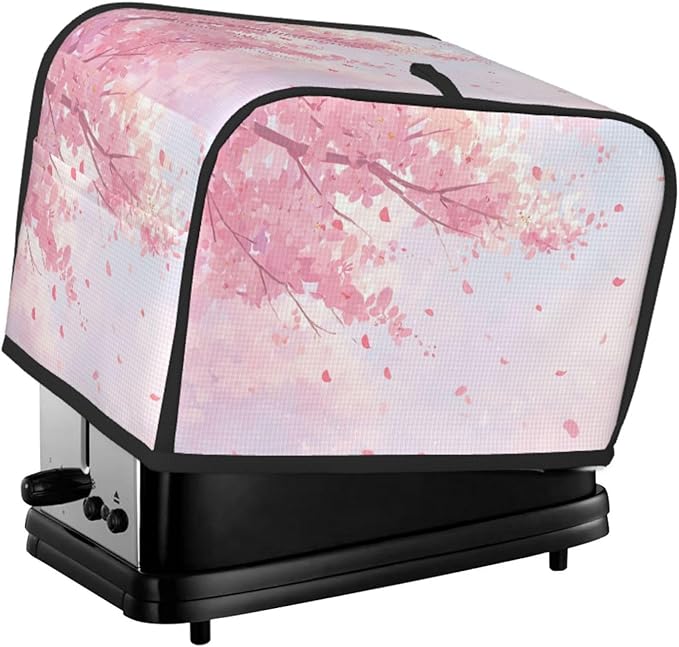 Toaster Cover 2 Slice Japanese Art Flower Cherry Blossom Kitchen Small Appliance Covers with Pockets Dust and Fingerprint Protection