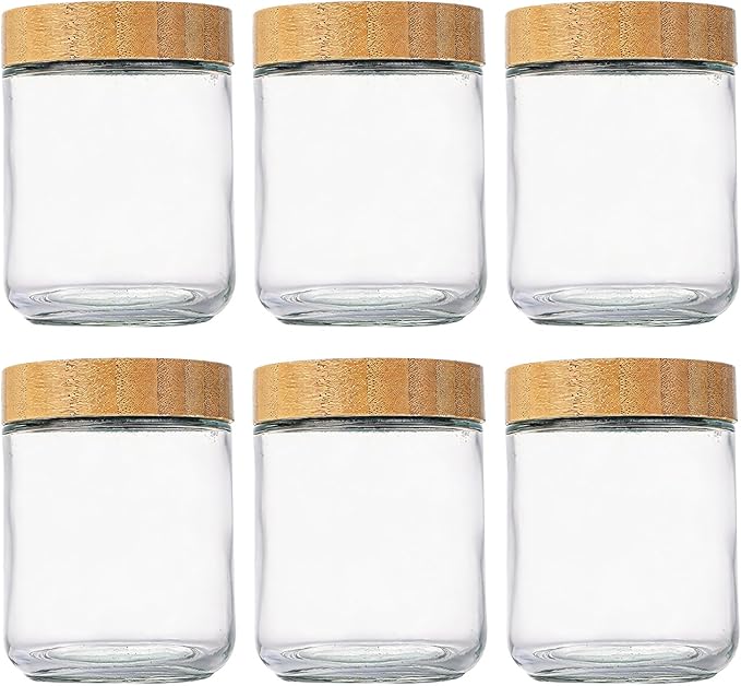 Glass Storage Jar with Airtights Lid for Overnight Oats Yogurt Parfaits and Food Storage 300ml 480ml Glass Food Container
