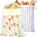 Beeswax Sourdough Bread Bags for Homemade Bread, 2 Packs XL Reusable Organic Beeswax Linen Cotton Sourdough Bag, Keep Loaves Fresh Longer, Homesteading Essentials