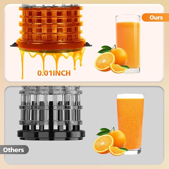 Juicer Machines with 5.8" Wide Feed Chute, Masticating Juicer for Whole Vegetables & Fruits, Cold Press Juicer,Juice Extractor Machine Easy to Clean, (grey, 5.8)