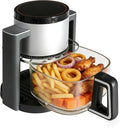 HealSmart 10-in-1 Glass Air Fryer, 4.7QT Non-Toxic Healthy Air Fryer with Rapid Air Crisping Technology, Versatile Functions for Bake, Roast, Dehydrate & Reheat, Nonstick & Dishwasher Safe Design