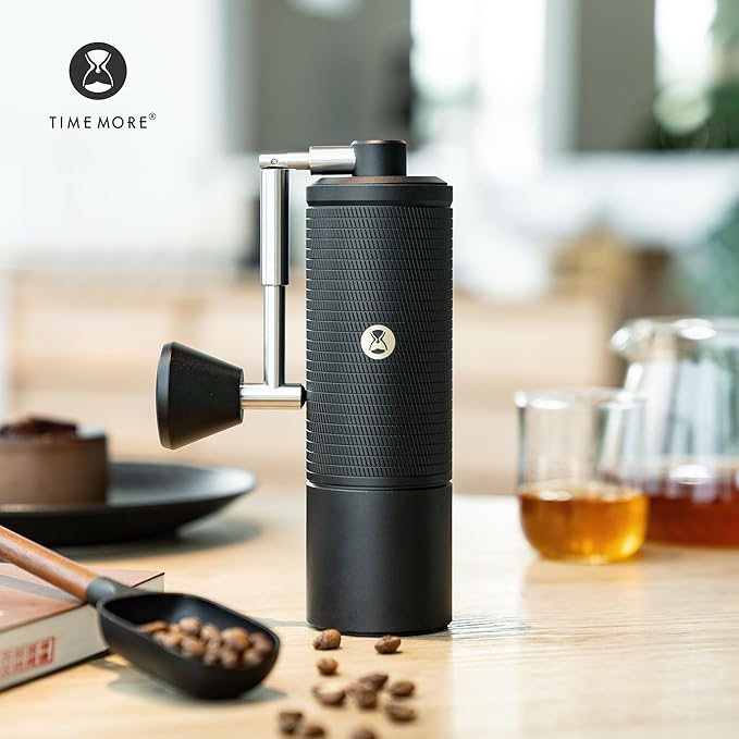 TIMEMORE C5 ESP PRO Manual Coffee Grinder, 42mm Stainless Steel S2C Burr, 50 Adjustable Settings Hand Grinder, All-Metal Portable Coffee Grinder for Espresso, Pour Over & French Press, 30g, Black