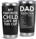 LHSCVUFASC Birthday Gifts for Dad from Daughter, Son - Father's Day Gift for Him Dads - Christmas Gifts Ideas for Men, New Papa Daddy Stepdad Father - 20oz Stainless Steel Tumbler