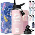 DYSANKY Mother's Water Bottle Gift– Insulated Stainless Steel Bottle with Carrier Bag, Strap & Gift Box – BPA-Free – Ideal for Hiking, Camping & Travel 32 oz