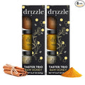 Drizzle Honey Taster Trio - All Natural Pure Raw Honey, Unfiltered, White, Cinnamon Spiced, & Turmeric Gold Mini Jars, Use in Tea & Coffee, Sugar Substitute, Certified Kosher - Pack of 6
