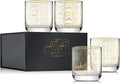 JoyJolt Star Wars Glassware. 'Deco' Lowball Glasses Set of 4, 10oz Star Wars Glasses. Short Tumbler with Darth Vader in Retro Crystal Glass Cup. Double Old Fashioned Rocks or Water Glass