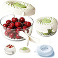 Fruit Storage Containers with Ice Tray - Strainers & Colanders 2-in-1 Fruit and Vegetable Wash,Collapsible Handle Fruit Washing Bowl with Strainer,Berry Keeper for Fridge,Kitchen,Picnic,Outdoor - 2pcs