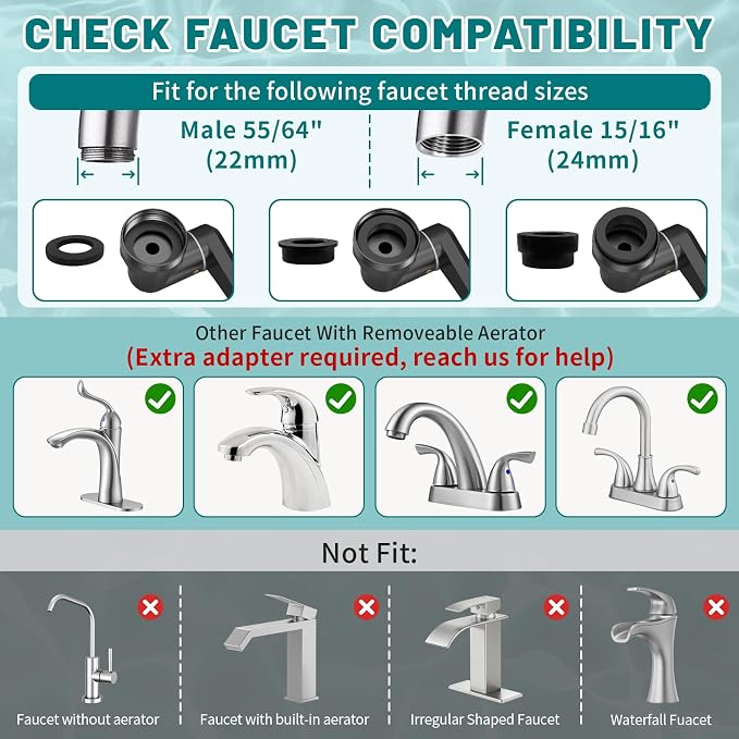 CECEFIN 1440° Rotating-Faucet-Extender Sink Aerator - 1080°+360° Large-Angle Splash Tap Extension with 2 Water Outlet, Swivel Multifunctional Robotic Arm for Kitchen/Bathroom, Black