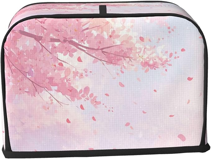 Toaster Cover 2 Slice Japanese Art Flower Cherry Blossom Kitchen Small Appliance Covers with Pockets Dust and Fingerprint Protection