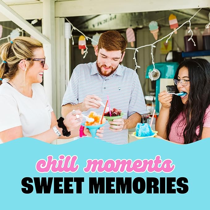 Hawaiian Shaved Ice Vanilla Syrup - Nut Soy Dairy Free - Flavor Fluffy & Crunchy Snow Cones - Shelf Stable - Makes 8 Servings - 16 ounces