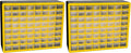 Akro-Mils 64-Drawer Plastic Drawer Storage Cabinet for Garage Organization, Bead Organizer, Building Bricks Storage, Teacher Toolbox, Makeup Organizer, 20-Inch W x 6-Inch D x 16-Inch H, 10164 Yellow