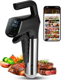 Sous Vide Cooker 2.4G WIFI, Sous Vide Machine with 30 Preset Recipes on APP & Calibration Function, 1300W Ultra-Quiet Immersion Circulator, Accurate Temperature and Time, Fast-Heating with Timer