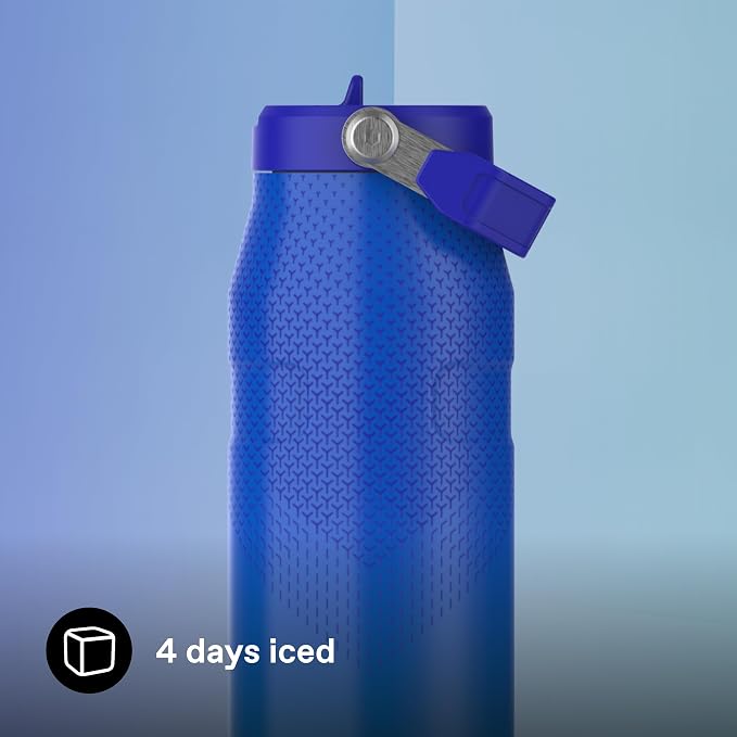 Stanley 1913 Flip Straw Sports Water Bottle 1.06L - Pacific Hypergrip | 15 Hours Cold - 4 Days Iced - BPA-Free - Leak Resistant - Dishwasher Safe - Fits Cup Holder