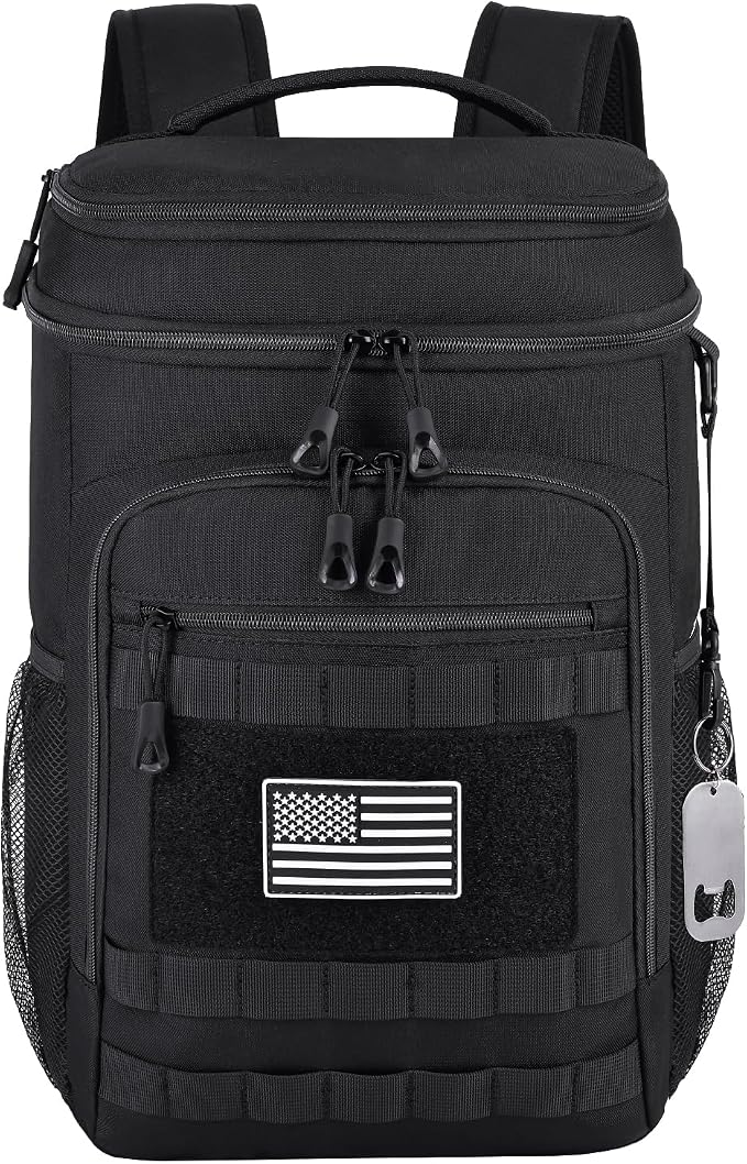 HILOMON Tactical Cooler Backpack, Insulated Leak Proof Dual Compartment Cooler Bag with MOLLE System