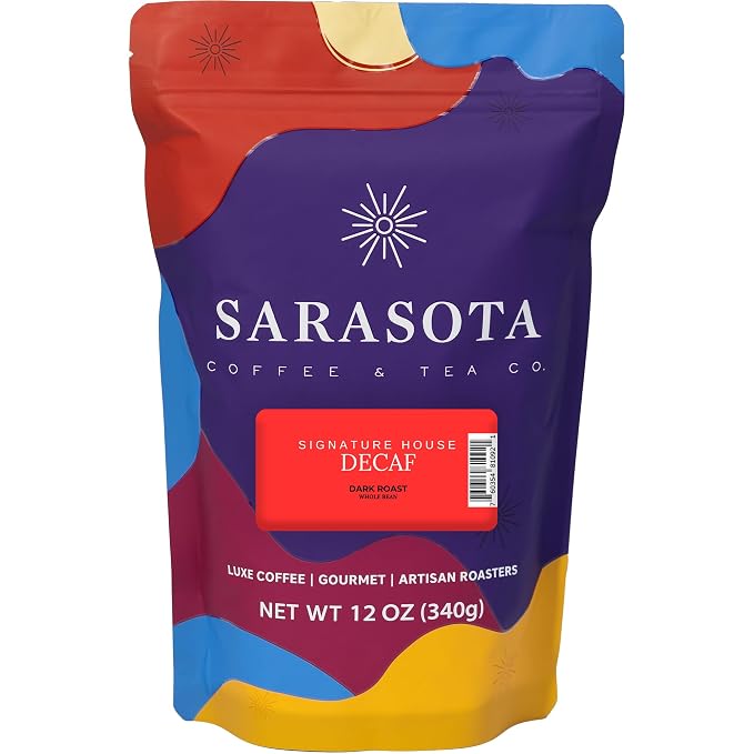 Decaf Whole Bean Coffee | Medium Roast Decaffeinated Coffee Beans | Smooth Low Acid Whole Bean | Specialty Grade | 12 oz