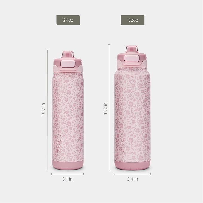 ZULU Powerfill Pro 32oz Stainless Steel Water Bottle - You're Wild Flower