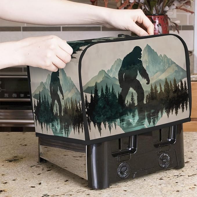 View Bigfoot Green 2 Slice Toaster Cover Dust And Fingerprint Bread Maker Cover Bakeware Protector Washable Appliance Covers Kitchen Accessories For Home Kitchen Women Gift