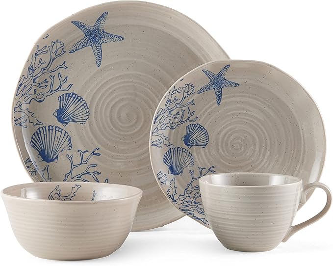 Pfaltzgraff Southport 16 Piece Dinnerware Set, Service For 4, Cream