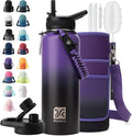 DYSANKY Insulated Water Bottle | Thickened Stainless Steel Vacuum Metal | Portable Sports Water Jug for Gym and Hiking with Straw, Carrier Bag, Handle Strap | BPA-Free 40 oz