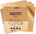 Katbite 400 Pcs Parchment Paper, 8 x 8 Inch Unbleached Baking Paper, Oil Resistant & Easy Clean, Non-Stick Precut Parchment Paper Sheets for Baking Square, Cooking, Air Fryer [Balance Series]