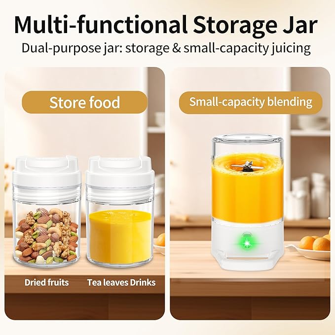 Portable Blender for Mothers Day Gift Smoothies&Shakes 24oz Insulated Cup Cordless, Personal Licuadora Portatil With Stainless Steel, USB-C Rechargeable, BPA Free, Ideal Gift for Men Women