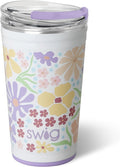 Swig Life 24oz Party Cup, Stackable Insulated Travel Coffee Tumbler with EZ Slider Lid, Cup Holder Friendly, Stainless Steel 24 oz Tumbler, Reusable Coffee Mug (Fresh Cut)