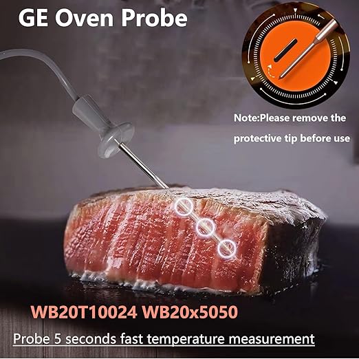 OEM Replacement GE WB20T10024 Oven Meat Probe | Direct Fit for WB20X5050 & Cafe Series | Precision Oven Temperature Probe & Turkey Temperature Probe for Electric/Gas Ovens