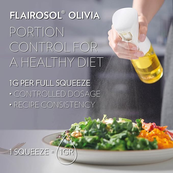 FLAIROSOL OLIVIA Oil Sprayer for Cooking, 2 Pack 200ML and 1 Pack 130ML Glass Oil Sprayer