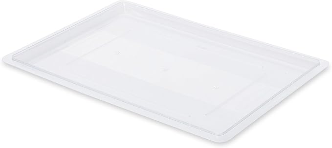 Rubbermaid Commercial Products Food Storage Box Lid for 8.5, 12.5, 16.5, and 21.5 Gallon Sizes, Clear (FG330200CLR) (Pack of 3)