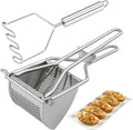 Potato Ricer Set,Heavy Duty Stainless Steel Potato Masher and Ricer for Mashed Potatoes,Vegetables, Professional Kitchen Tool, Press, Large Masher, Press and Mash for Baby Food, Fruit Juices