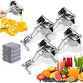 Hand Juicer Squeezer - Aluminum Alloy Fresh Fruit Juice Extractor, Fruit Juice Handheld Press Squeezer with Seed Filter, Heavy Duty Manual Hand Press Juicer for Citrus and Other Fruits (4PCS)